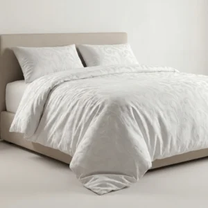Copripiumino Jacquard bianco